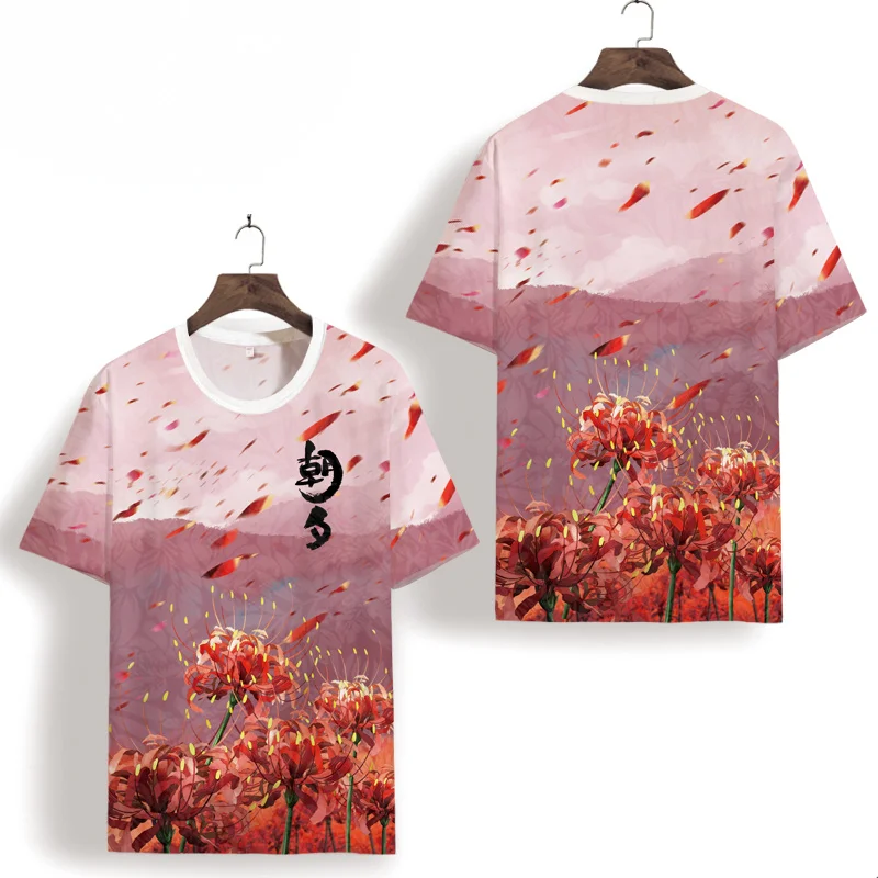 

3D Plant Digital Printing Unisex Luxury Short Sleeved Tees Tops Summer New Quality Hollow Silky Smooth Oversized 7XL T Shirt Men