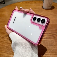 luxury transparent shockproof case for samsung galaxy s22 ultra s22 plus s22 crystal cover