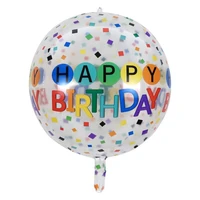 22 inch colorful confetti printed transparent wave ball balloon toy pvc party baby birthday decoration arrangement air ballssory
