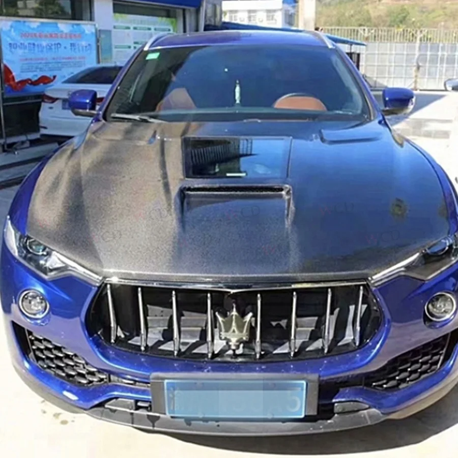 Капот двигателя из углеродного волокна в стиле TC для Maserati Levante прозрачная