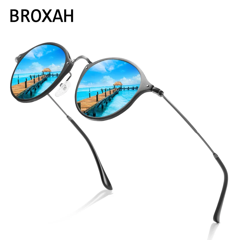 

Retro Round Polarized Sunglasses Men Women 2023 Aluminium Magnesium Shades Classic Car Driving Glasses UV400 Oculos De Sol