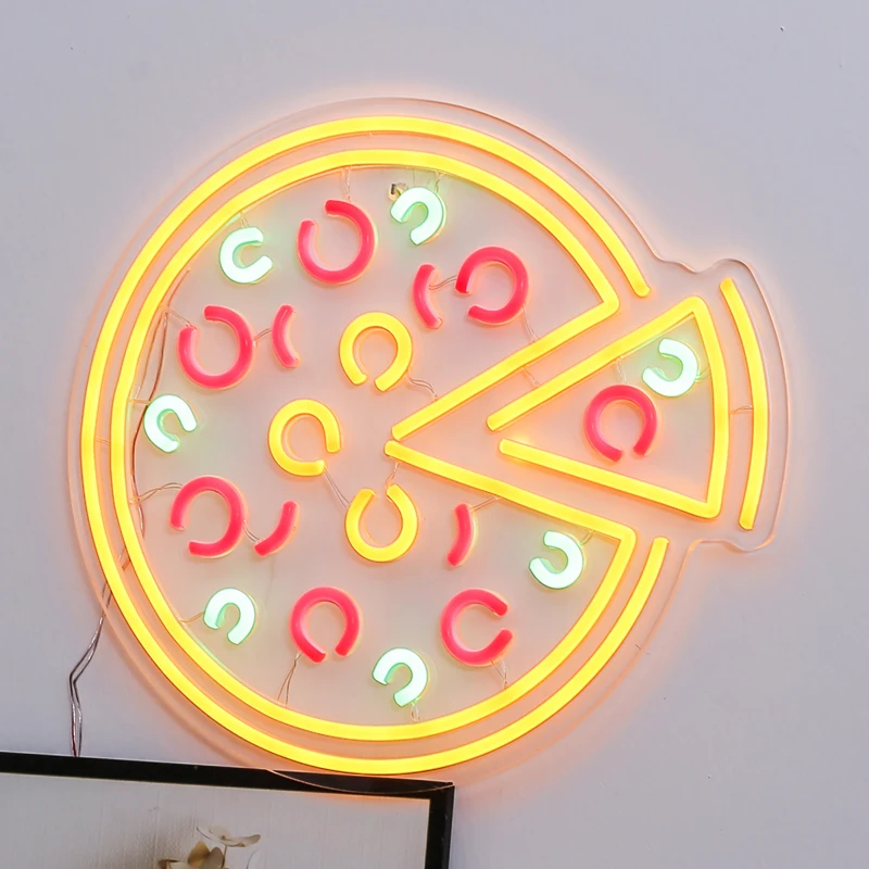 

Wholesale Pizza Luminous Neon Sign LED Orange Neon Design For Party Decoration