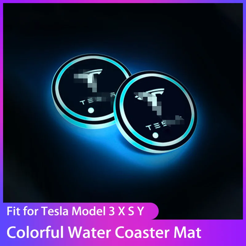 

Автомобильная центральная консоль, цветные подставки для воды, светящиеся противоскользящие подставки, Интеллектуальный светодиодный ков...