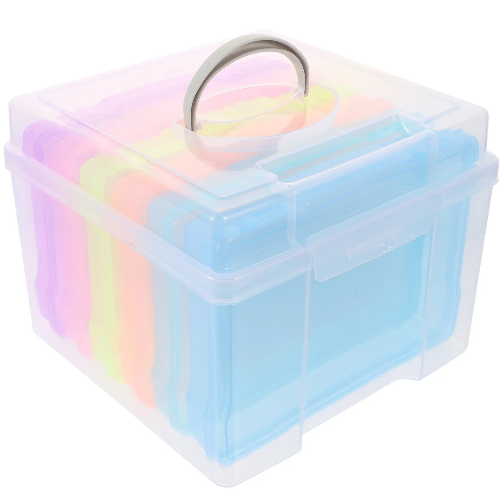 

Photo Box Keeper Jewelry Organizer Tray Plastic Storage Photos Containers Picture Greetong Cards 5x7 Small Objects