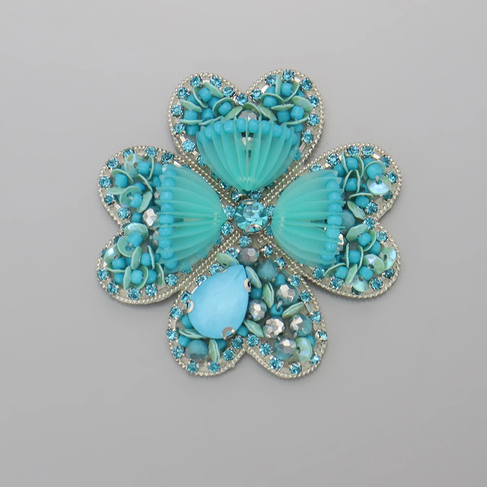 3d-разноцветные блестки в виде бабочки бусин четырехлистного клевера цветов