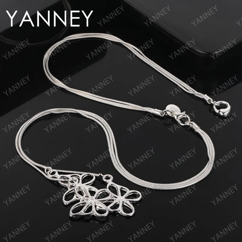 Женское Ожерелье-бабочка из серебра 925 пробы 18 дюймов