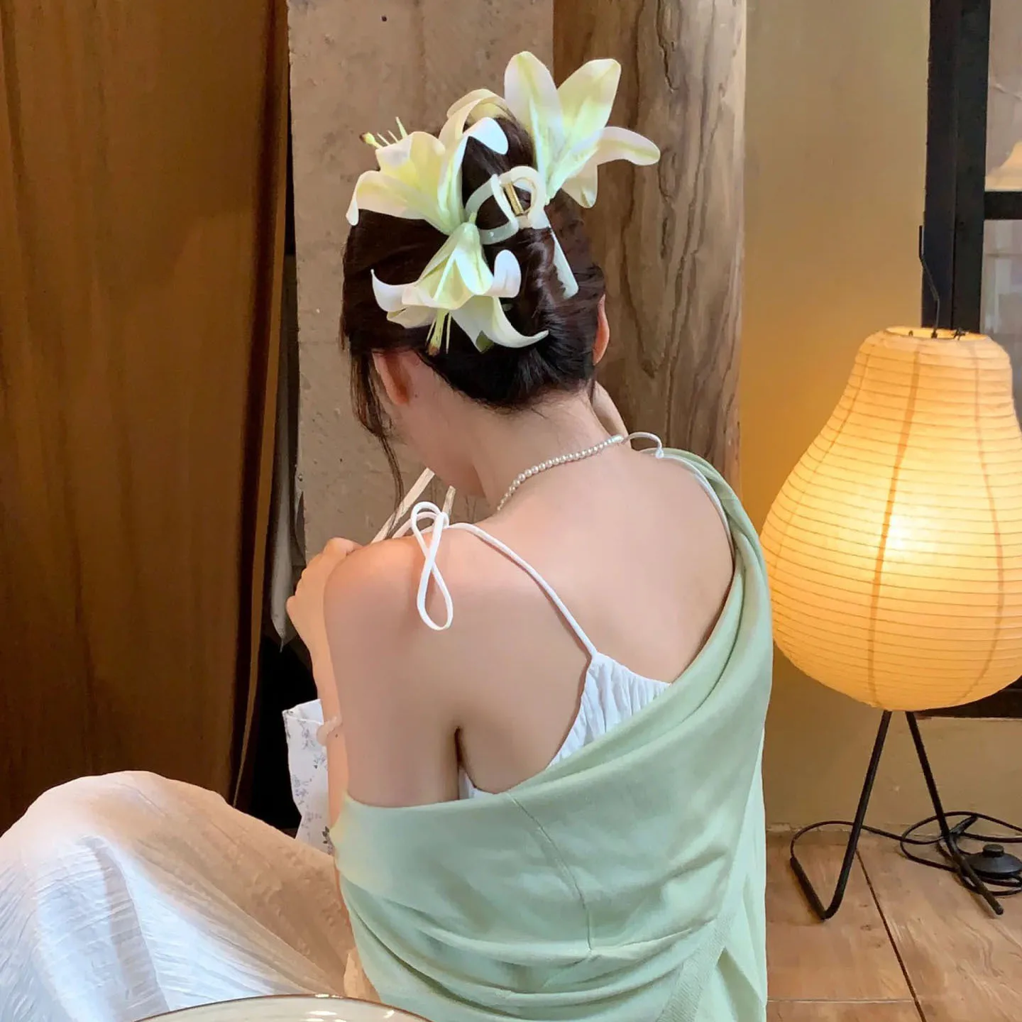 Женские трехмерные зажимы для волос с цветком лилии красивые красивой задней