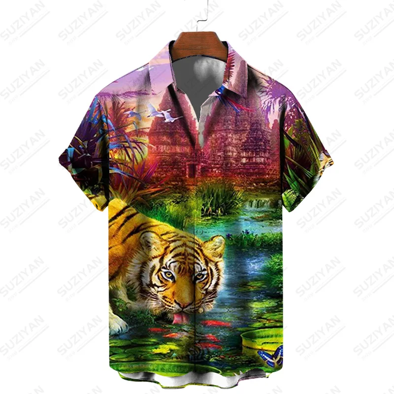 

Fashionable Stripe Rockabilly Mens Fashion Floral Vintage Shirt Elements Hot New Arrivals Shirts For Men New