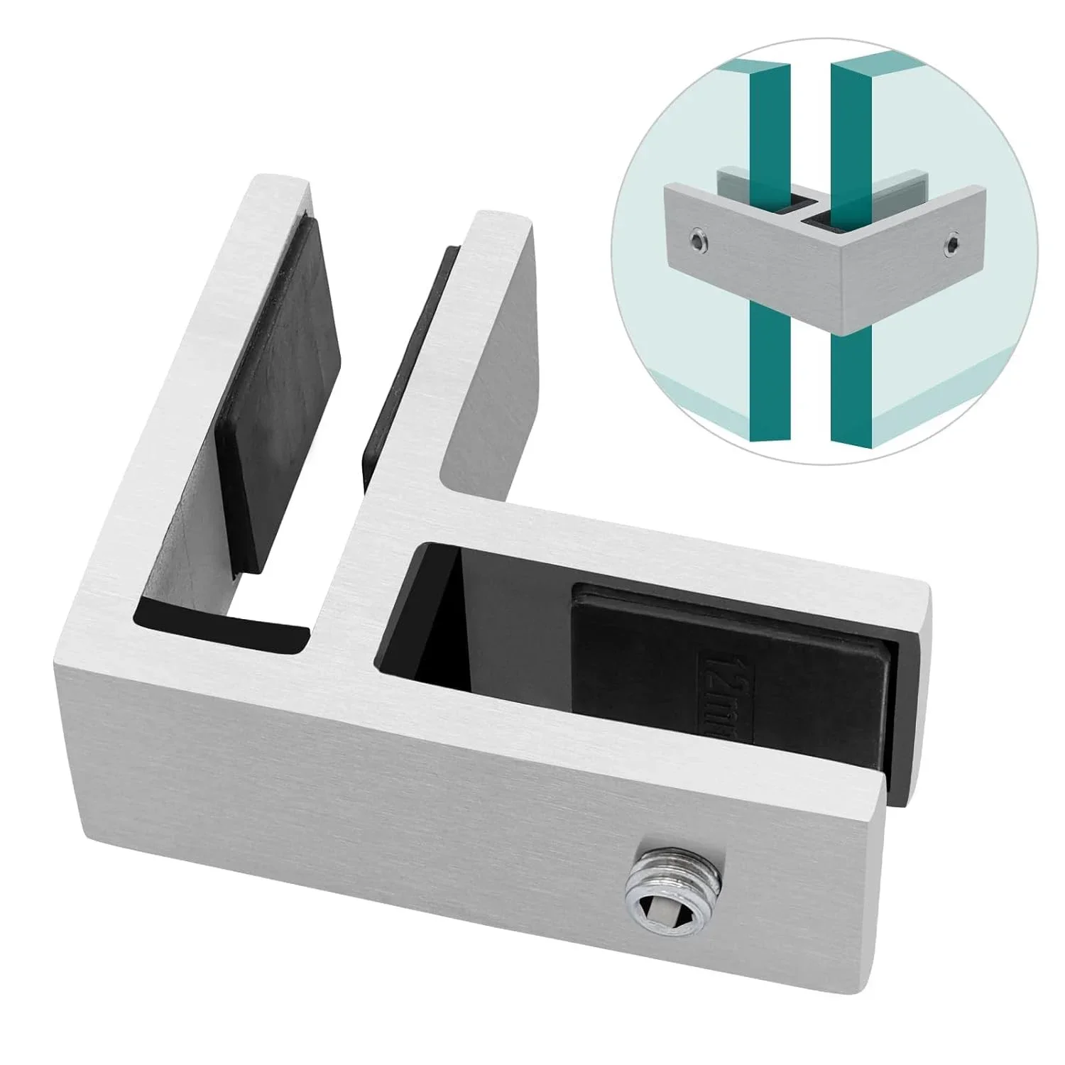 1 шт. прямоугольные стеклянные зажимы для перил держатель стекла из нержавеющей