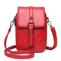 fashion simply cellphone crossbody bag women solid color shoulder messenger bag lady square travel small handbag