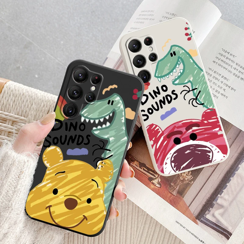 

Winnie the Pooh Bear Disney Phone Case For Samsung Galaxy S22 S21 S20 FE S10 Note 20 10 Plus Lite Ultra 5G Liquid Rope Cover