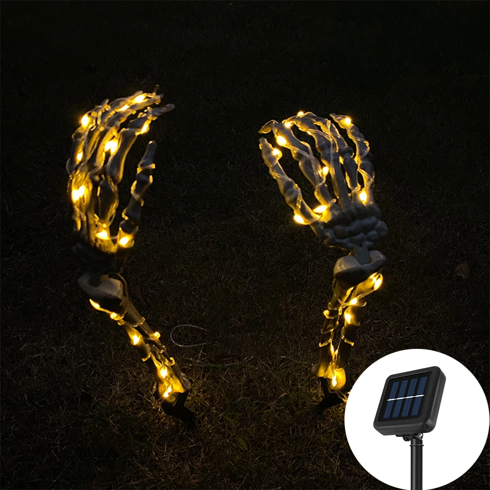

Outdoor Solar Lights Skeleton Hand Pumpkin Lantern Lawn Lamp Halloween Solar Lamp Garden Decoration Outdoor Solar Garden Lights