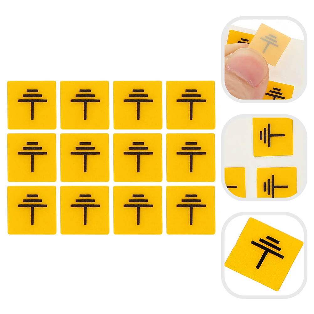 

12 Pcs Sticker Signs Electrical Security Stickers Ground Connection Warning Decals