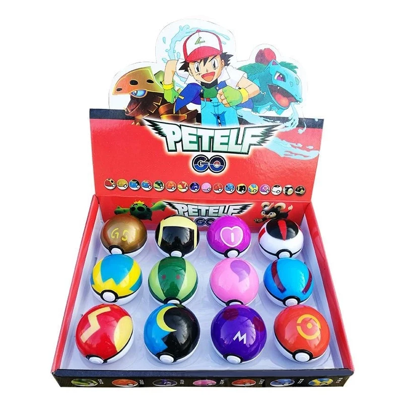 

Action Figure Pokemon Game Poke Ball 12 Pcs Original Box Pocket Monster Pikachu Snorlax Jigglypuff Anime Pokeball Kid Toys