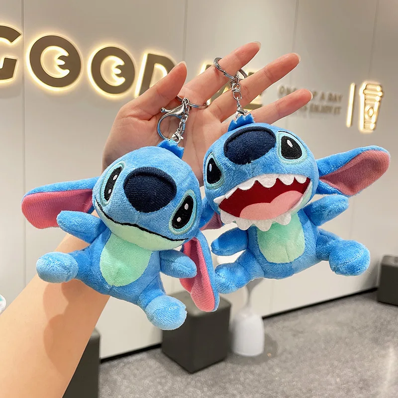 

11.5cmDisney Cartoon Small Stitch Pendant Stitch Plush school bag pendant Cute Keychain Gift for Men Plush Keychain Wallet Chain