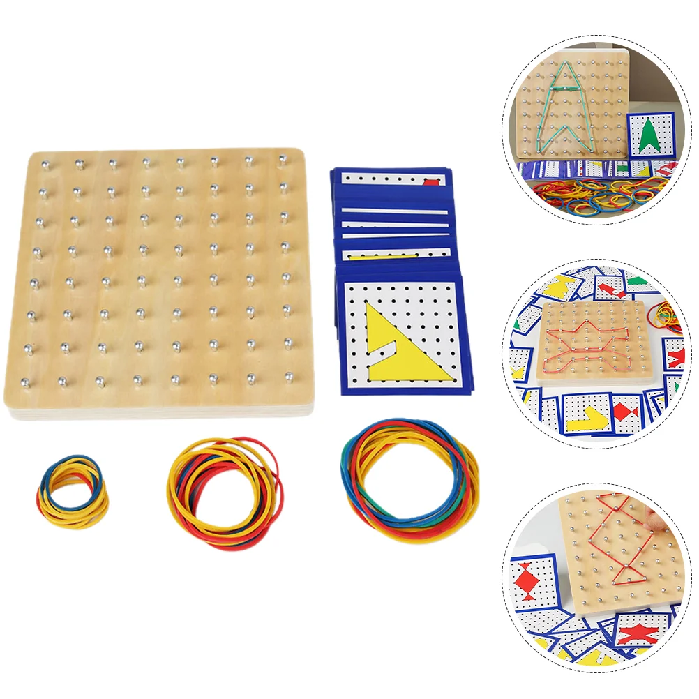 

Preschool Geoboard Toy Tools Other Educational Toys Wooden Plaything Early Learning Kids Primary