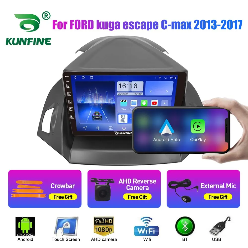 

Автомагнитола для FORD Kuga 2013-17 2Din Android Восьмиядерный автомобильный стерео DVD GPS навигатор плеер Мультимедиа Android Авто Carplay