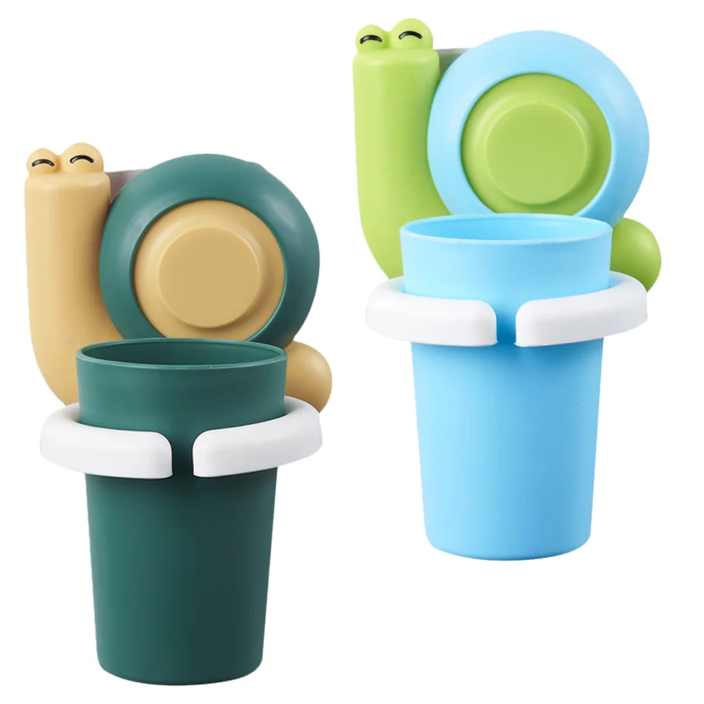 

2Pcs Toothbrush Holders Toiletries Organizer Bathroom Storage Racks Home Decor