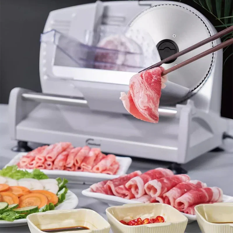Слайсер для мяса Электрический слайсер продуктов Deli со съемными лезвиями из