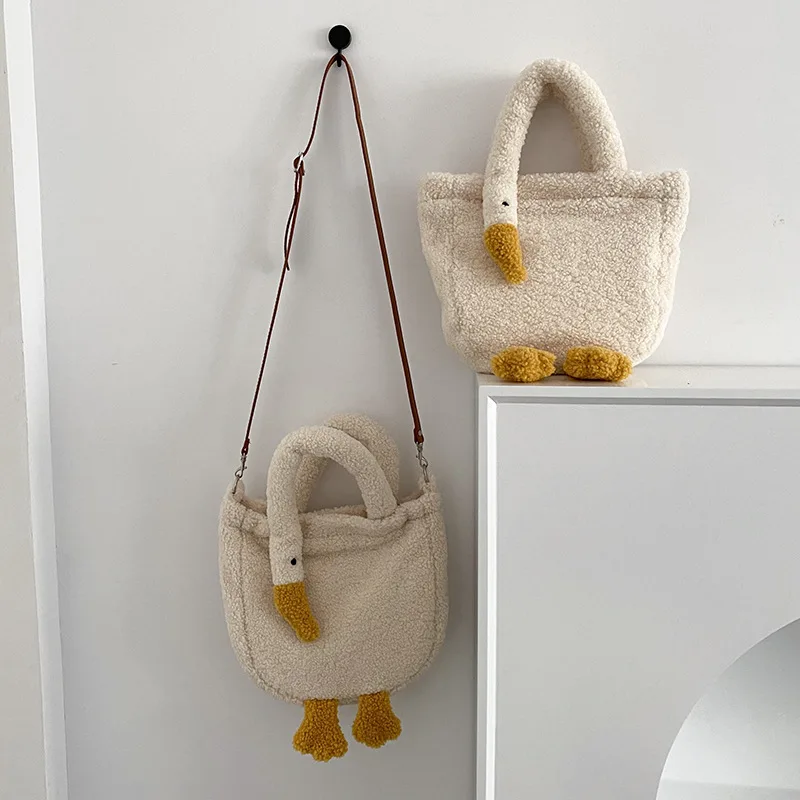 

2022 женская сумка через плечо из искусственного гусиного кашемира, Милая женская кашемировая сумка, портативные регулируемые сумки-мессенджеры на молнии, Новинка