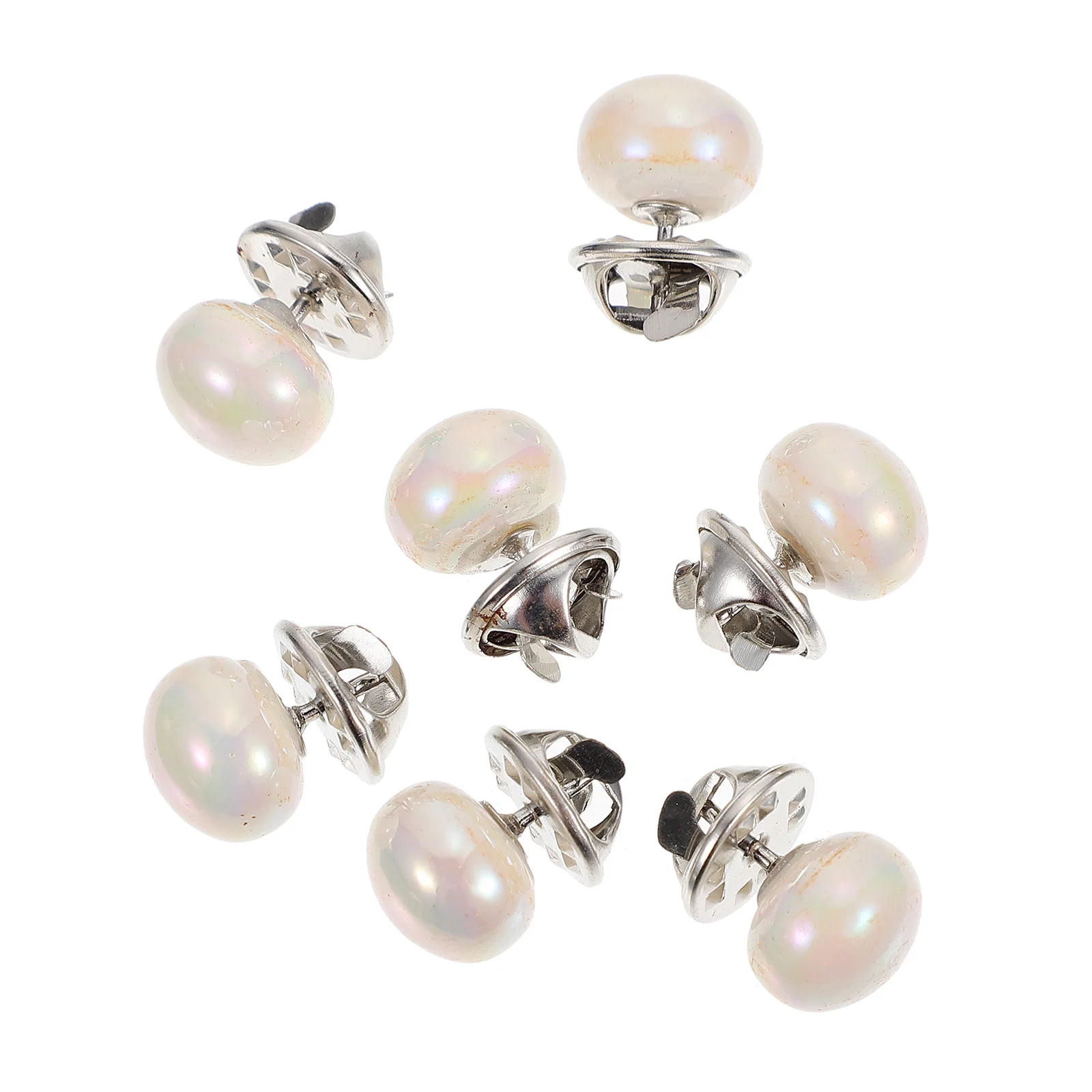 

10 Pcs Lapel Pin Anti-explosion Buckle Clothes Decorative Decorate Accessory White Clothing Decorations Women Brooch Pins Miss