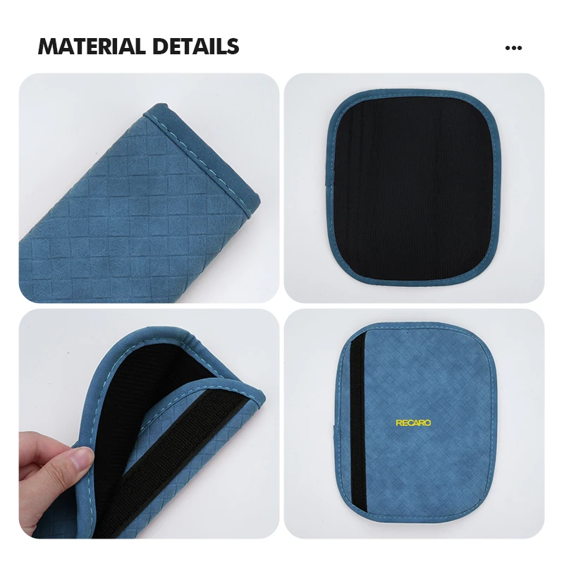 Фото Кожаные накладки на ремни безопасности для Recaro, защита плеч №4