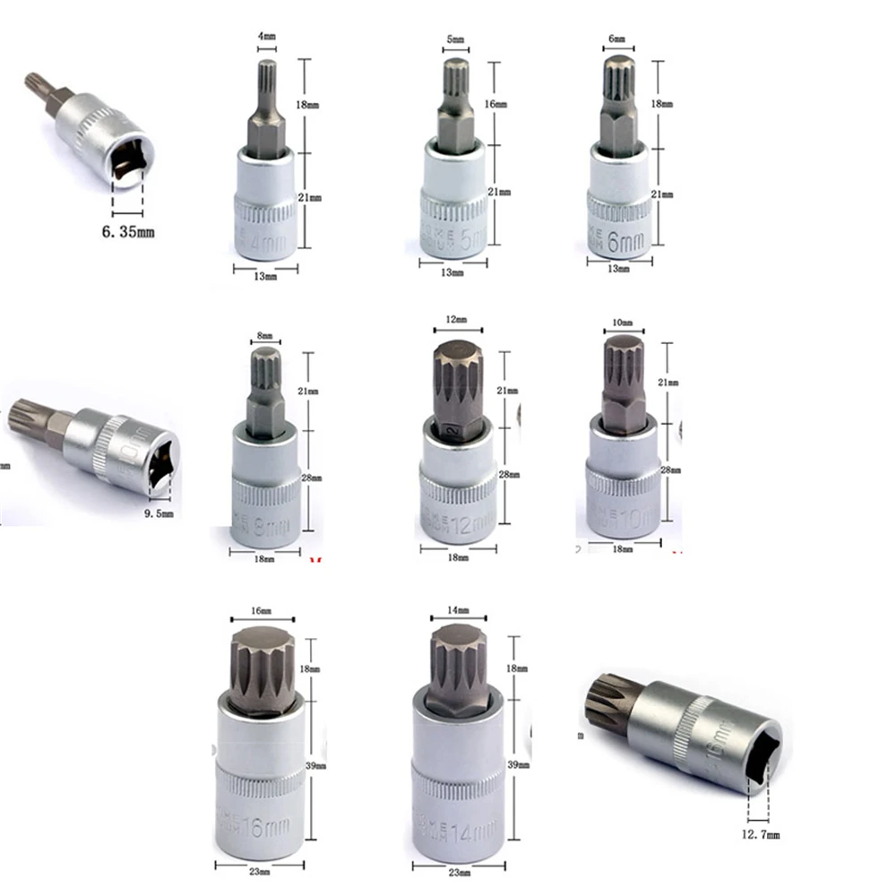 Набор торцевых ключей Torx Socekt 8 шт. 1/4 дюйма 3/8 1/2 комплекты соединений с кронштейном