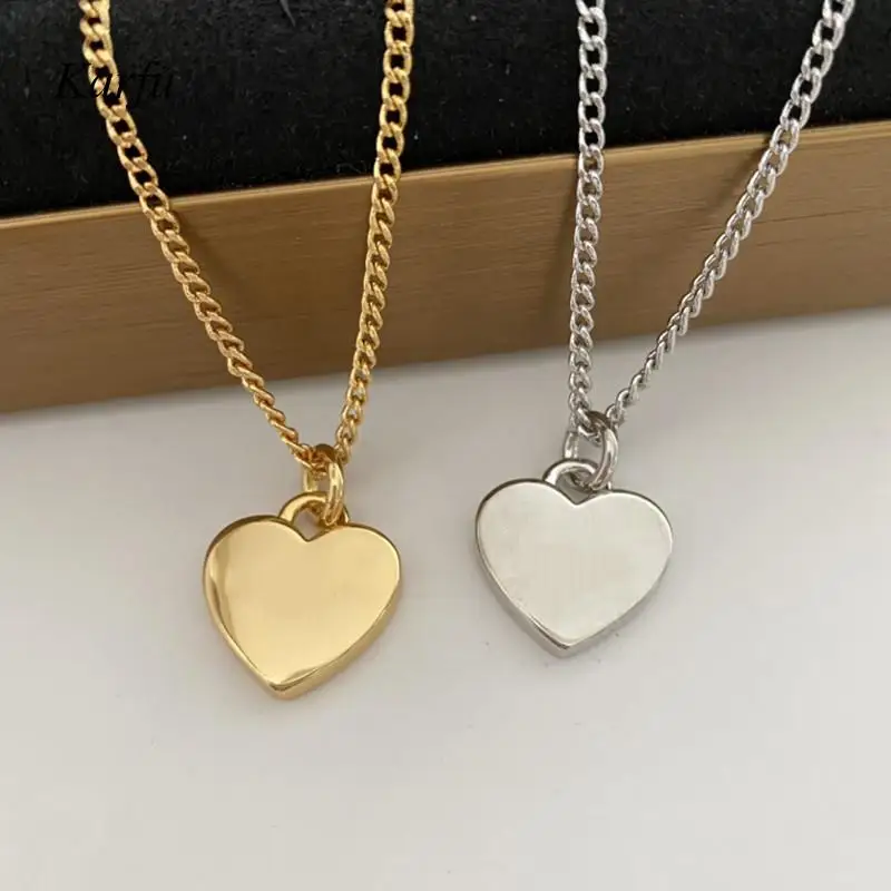 

Copper Gold Plated Heart Shape Letter Pendant Clavicle Necklace 2022 Luxury Jewelry High Quality Fashion Everyday Wear Necklace