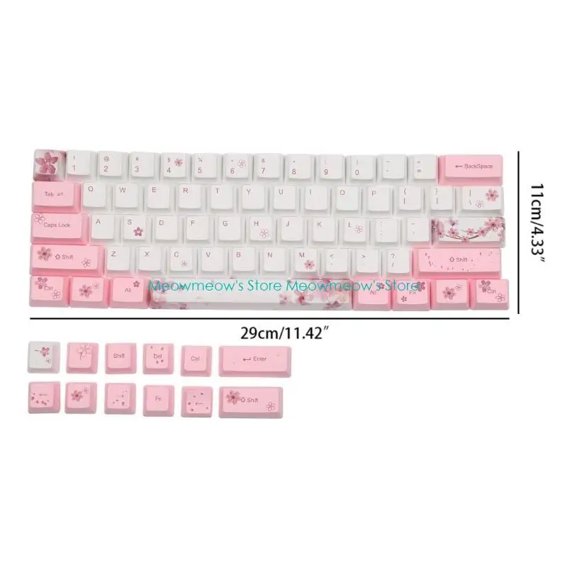 W91A Механическая клавиатура OEM-профиль DYE-SUB Keycap для GH60 GK64 71 клавиш PBT Keycaps (art.: 3920d32dca489) - 3920d32dca489
