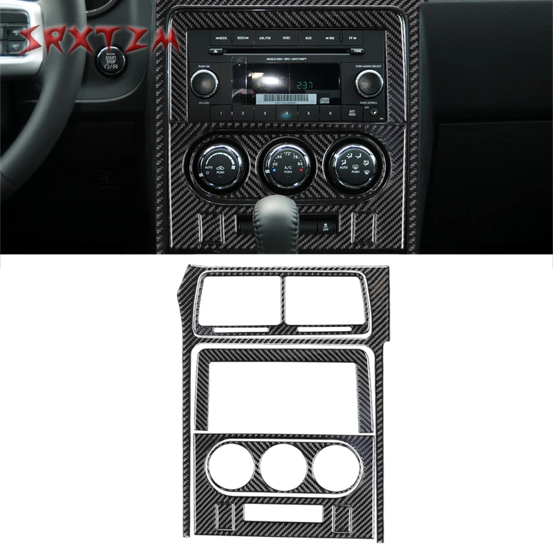

Carbon Fiber Car Air Conditioner Control Rotary Button Sticker For Dodge Challenger 2008-2014 Panel Stickers
