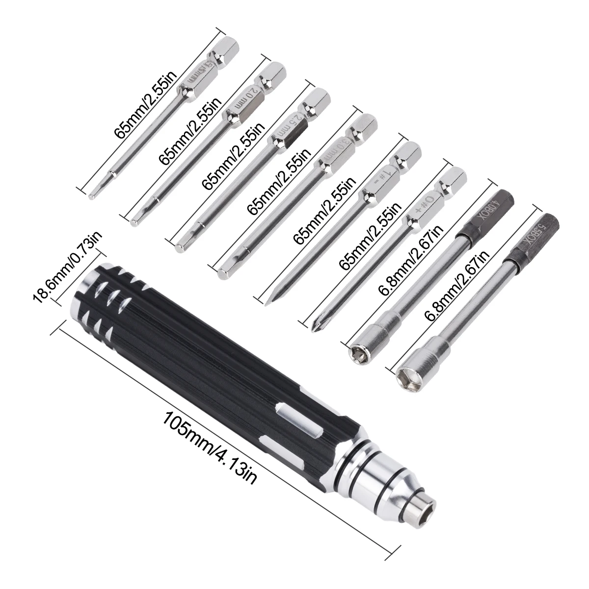 Стальной 8 в 1 многофункциональный набор отверток с торцевой отверткой для