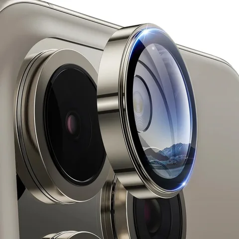 Металлическая защита для объектива камеры для iPhone 15 Pro Max 9H, 3 шт., чехол для камеры из закаленного стекла для iPhone 15 Pro, объектив оригинального цвета