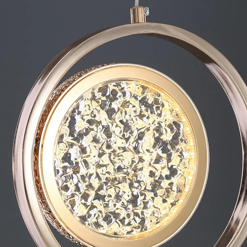 Простая креативная круглая люстра для спальни гостиной ТВ фон настенный декор