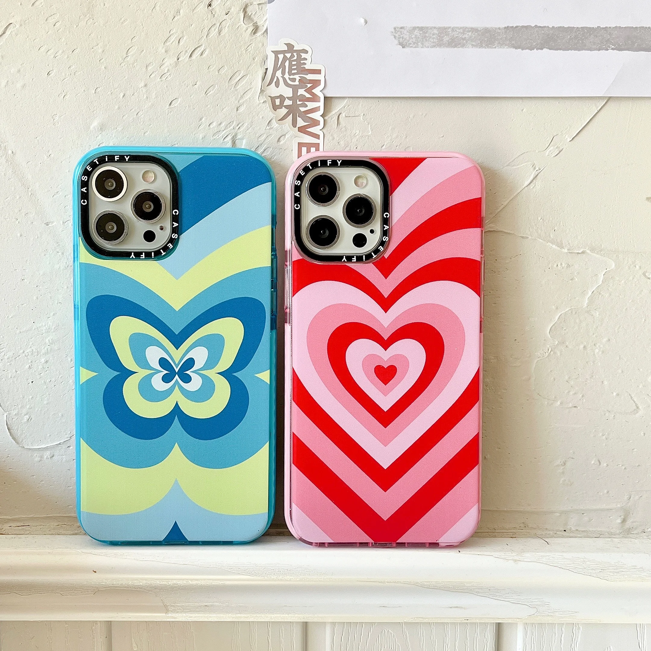 

Fashion Gradient Love Butterfly Phone Case for Iphone 11 12 13 14 Pro Max X Xs Xr 7 8 Plus SE 2020 Y2k Girl Gift-Casetify