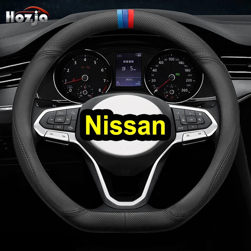 

Car Steering Wheel Cover For Nissan X-Trail Qashqai March Serena Micra Kicks 2017-2019 Altima Teana 2019 Auto Accessories