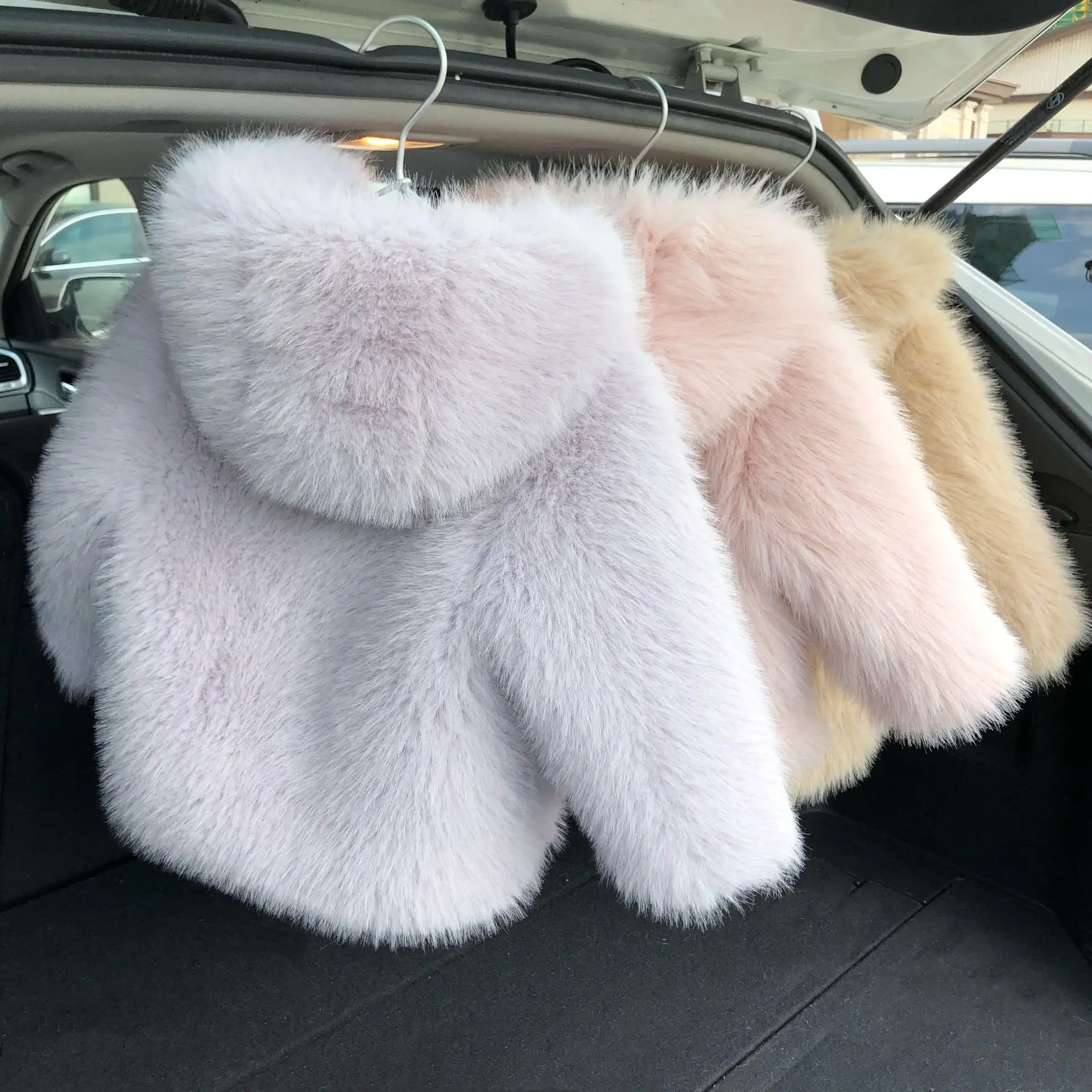 

Зимнее пушистое Детское пальто из искусственного меха для девочек и мальчиков с капюшоном теплая верхняя одежда Детский комбинезон элегантная меховая одежда для девочек-подростков плотная теплая