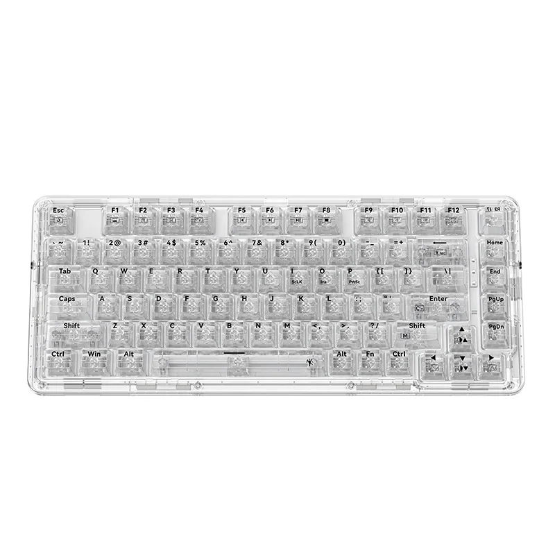 Прозрачная механическая клавиатура Zifriend Zt82 Bluetooth три режима режим горячей замены