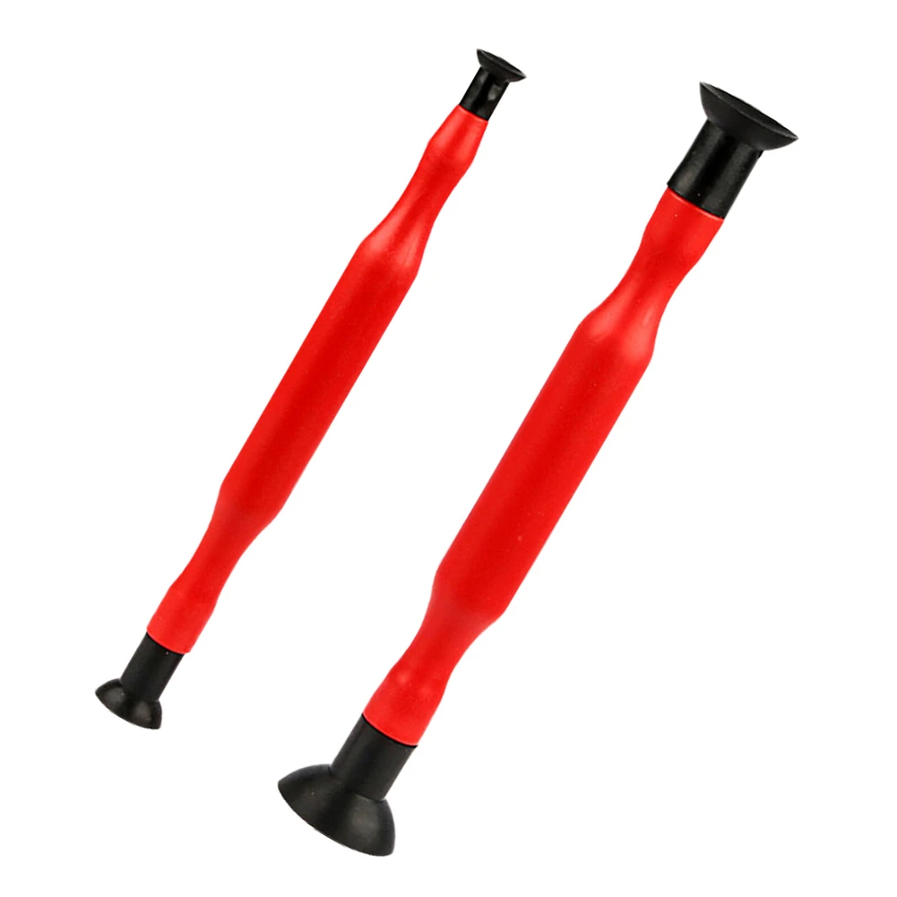 

2pcs/set Valve Lapping Stick For Hand Lapping Red Rubber Suction Cups Kit Set