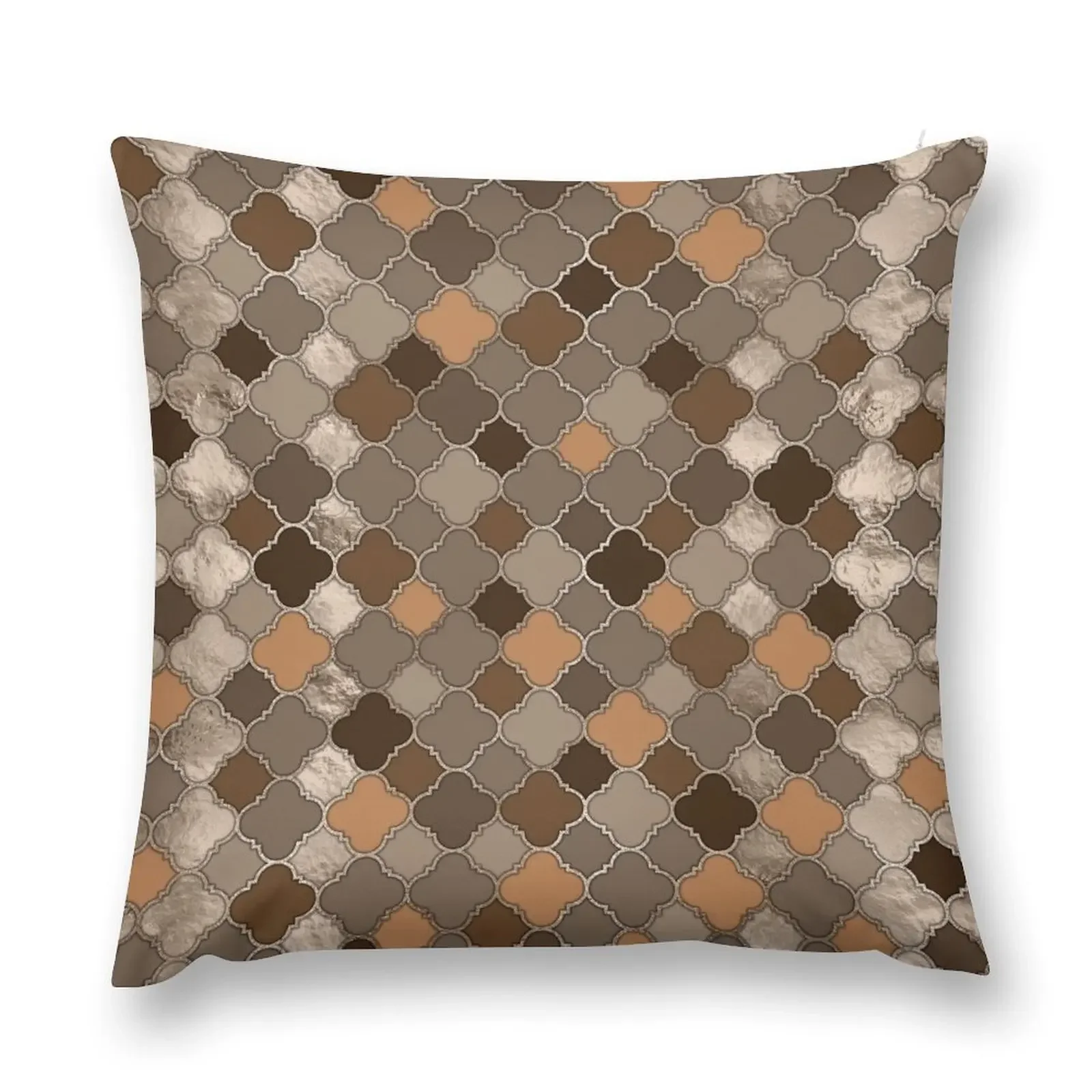 Четырехлист марокканский пастельно-коричневый и металлический декоративная