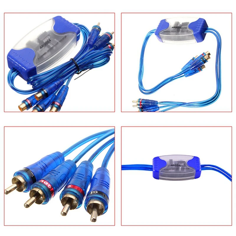 2 шт. 4-канальный подавитель шумоподавления RCA для автомобильной стереосистемы 50