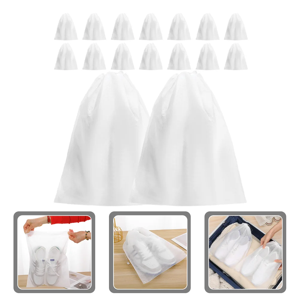 

Shoe Travel Pouch Storage Drawstring Shoes Case Luggage Holder Sneaker Carrier Container Organizers Carrying Slipper Tote Rope