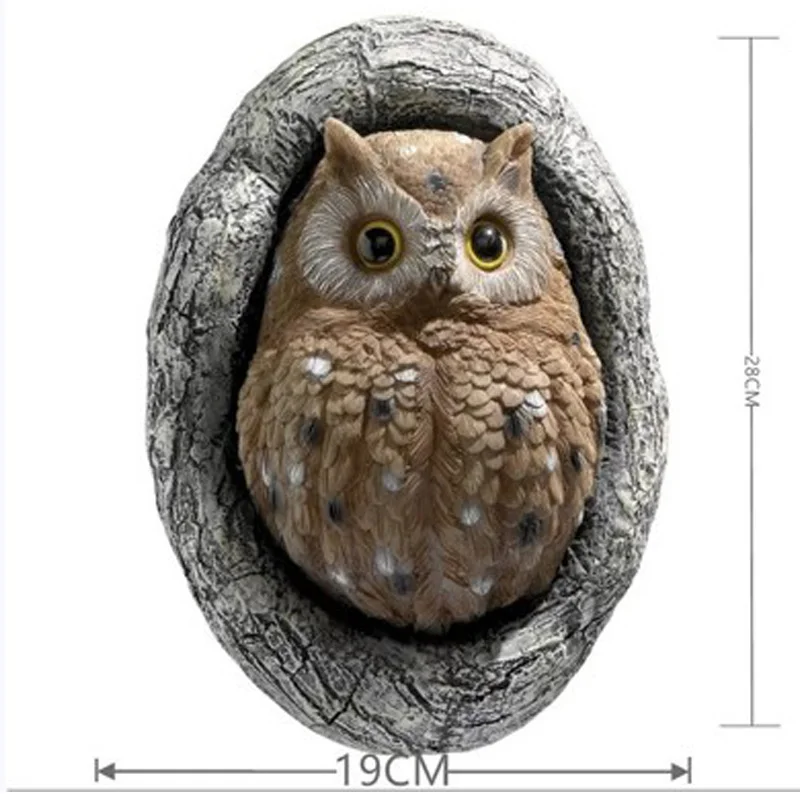 

Creative Cartoon Owl Tree Decoration Crafts Owl Outdoor Garden Pendant Cute Bedroom Hanging Statues Outdoor Garden Decoration