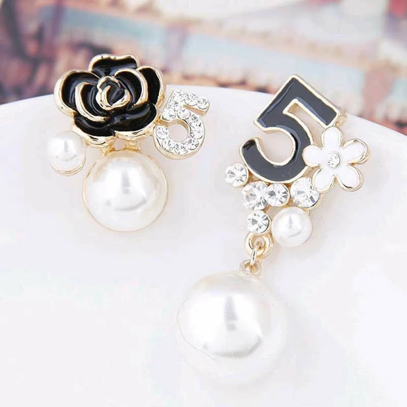 

Camellia Earrings Christmas Gift Luxury Fashion Long Dangle Stud Simulated Jewelry