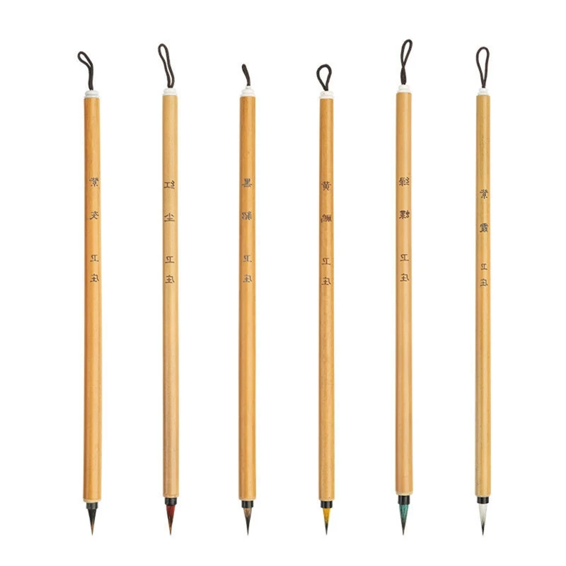 

Y9RF Professional Chinese Calligraphy Painting Weasel Brush for Kanji Writing Drawing