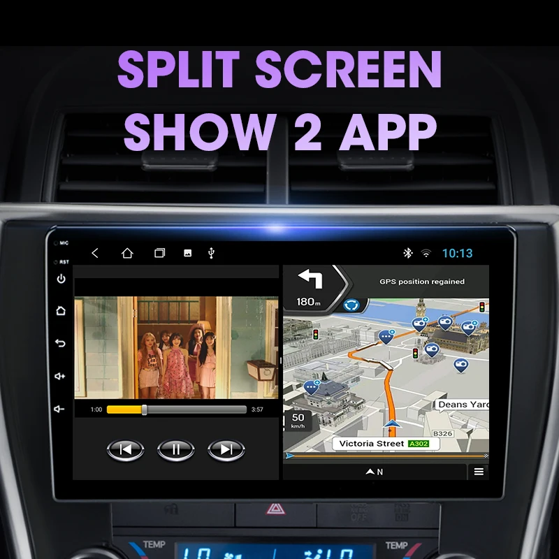 Автомагнитола Vtopek для Toyota Camry 2din Android 10 0 с GPS Навигатором головное устройство V55