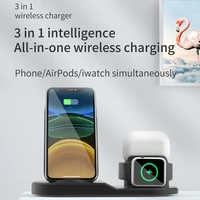 3 in 1 15w fast charging dock station wireless charger for iphone 12 13 11 xr for apple watch airpods pro charger for samsung