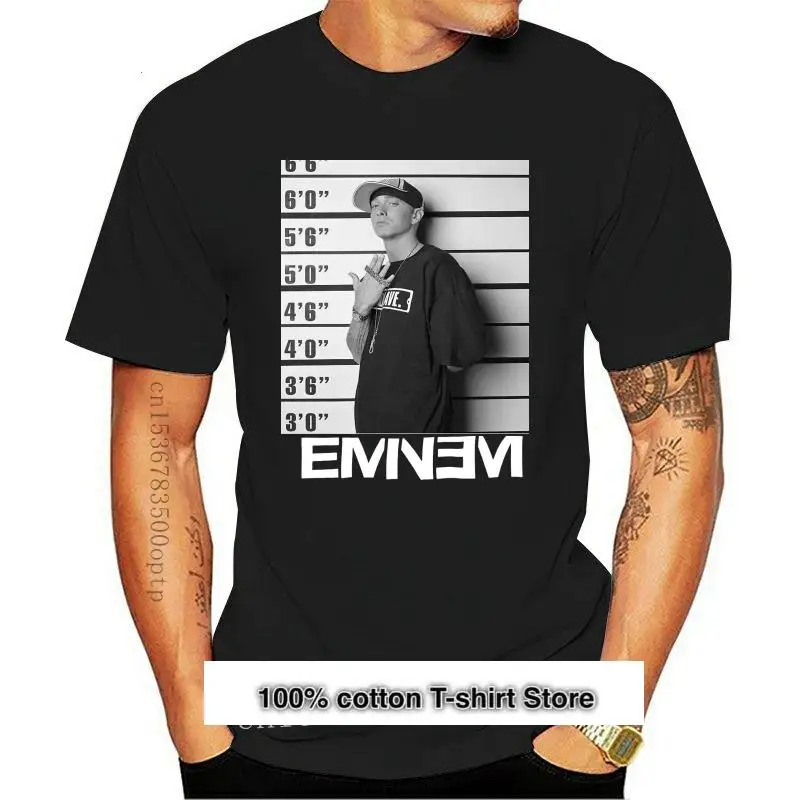 

Camiseta negra Eminem Mugshot, официальная камера в стиле хип-хоп, 2021