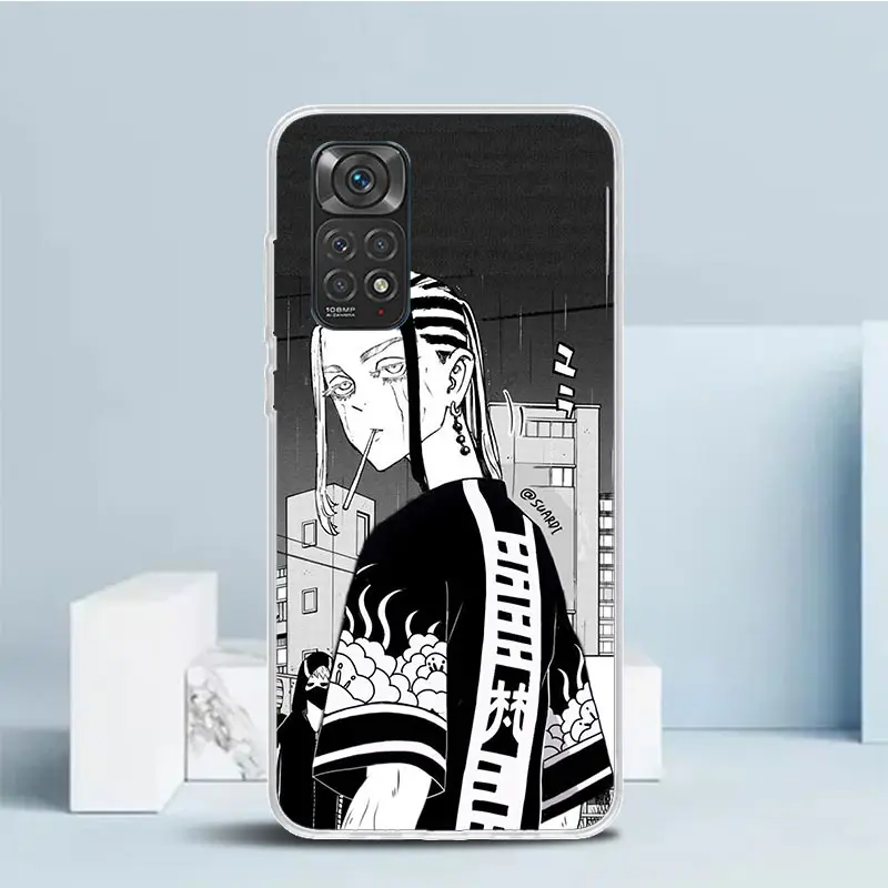 Черный чехол для телефона в стиле аниме Tokyo Aevengers Xiaomi Redmi Note 13 14 12S 12 11S 11 11T 11E Pro Plus 10S