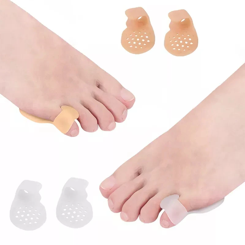 

2pieces=1pair Gel Silicone Thumb Small Toe Separators Hallux Valgus Straighten Orthosis Foot Care Bunion Overlapping Corrector