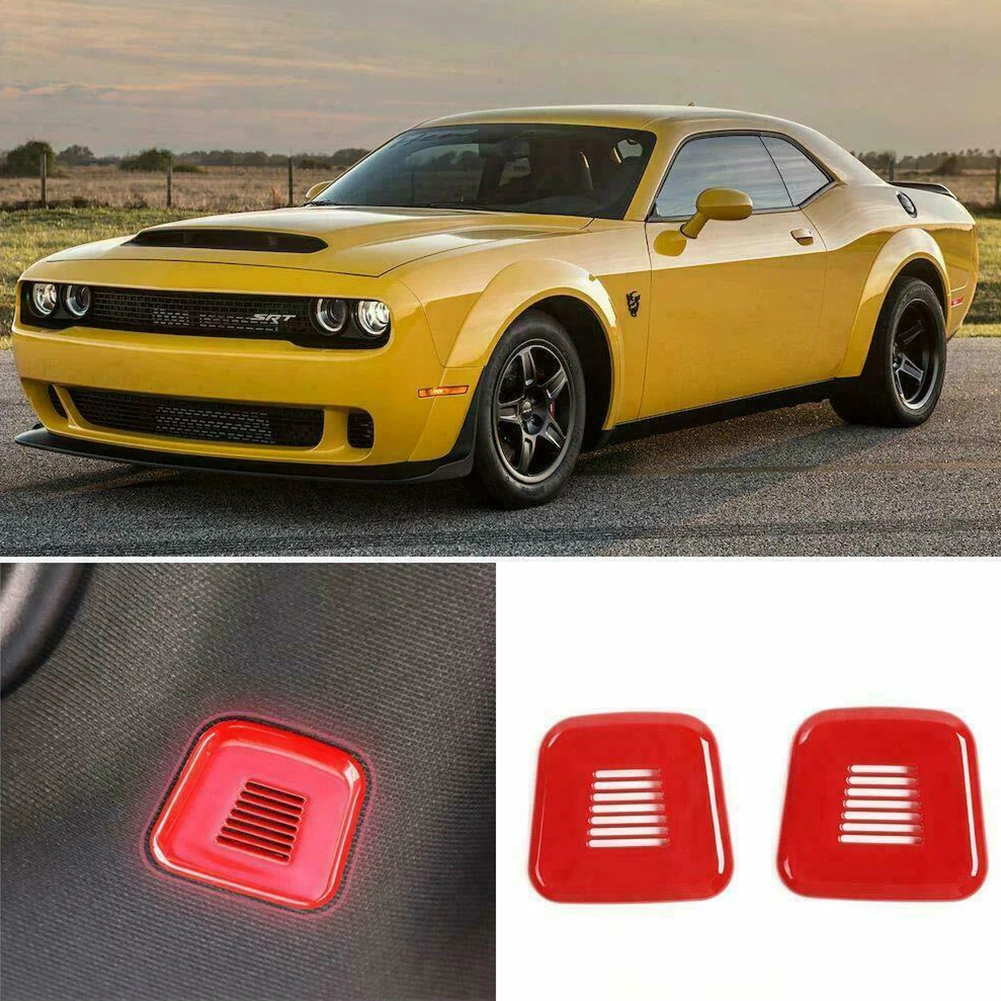 

Аксессуары для автомобильного микрофона, декоративная крышка для Dodge Challenger, зарядное устройство 15 +, красные модифицированные детали